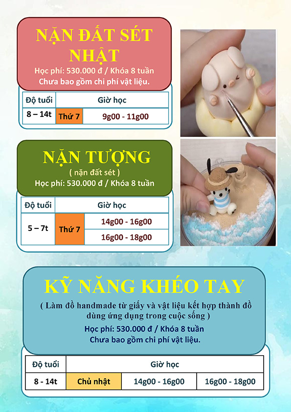 Lịch khai giảng khóa 05.2024 Lớp năng khiếu Nhà Thiếu nhi Tp. Hồ Chí Minh