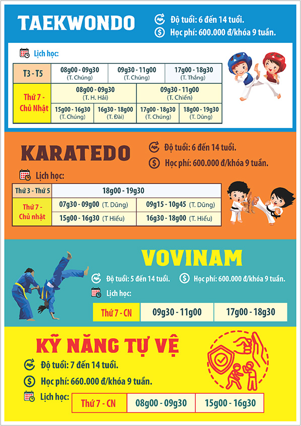 Lịch khai giảng khóa Hè 2025 Lớp năng khiếu Nhà Thiếu nhi Tp. Hồ Chí Minh